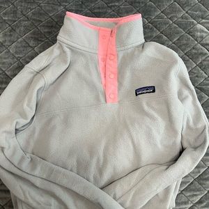 Pink and Gray Patagonia fleece